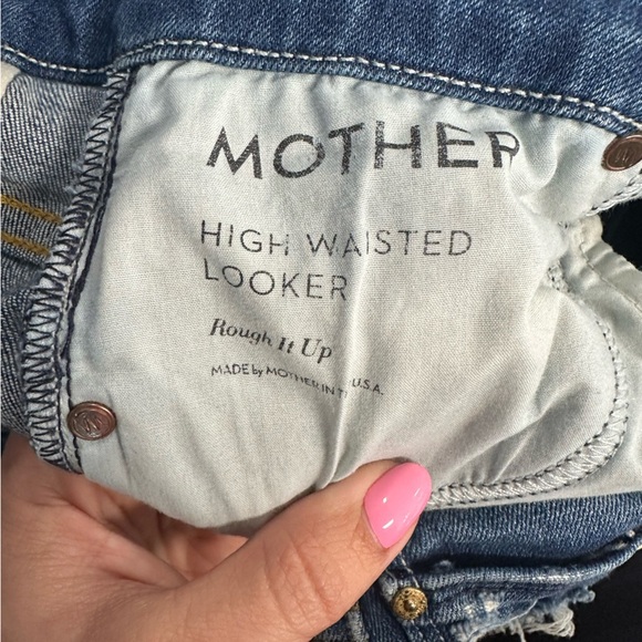 Mother Denim High Waisted Looker in Rough it Up - Picture 6 of 7